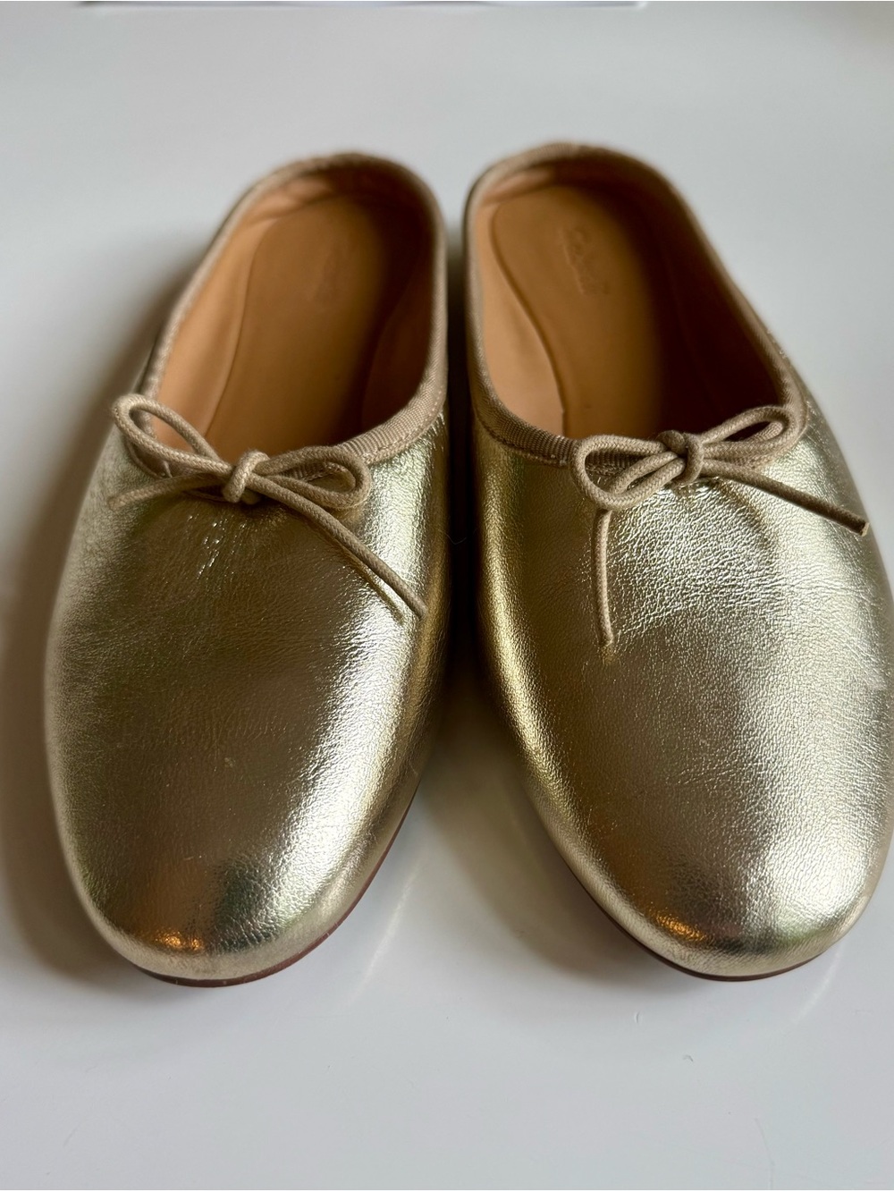 Madewell Gold Slip-On Ballet Flat Mules size 9.5 - Picture 5 of 6